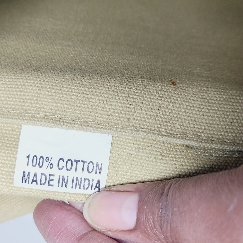 Unbranded | Unisex Vintage Beige Canvas Shoulder Bookbag or Backpack (One Size)